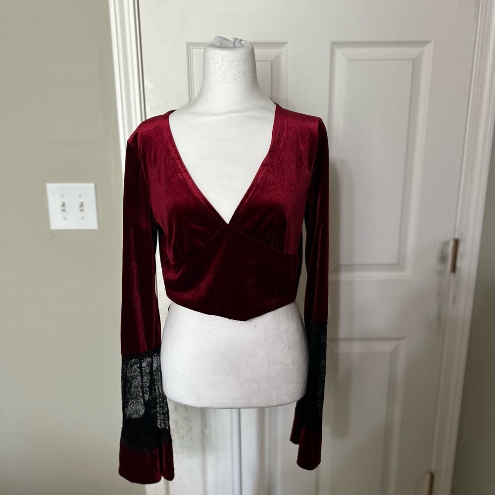 Gothic Velvet Crop Top